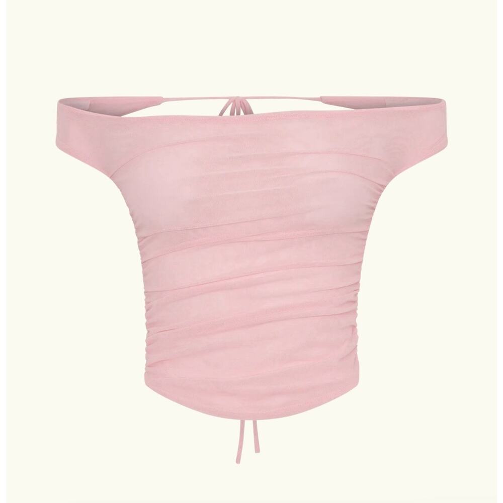 Meshki Candy Pink Crop Top Women’s Medium Brooklyn NWT - Picture 2 of 11